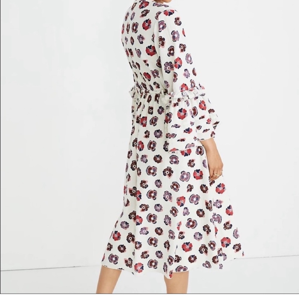 NWOT Madewell x Karen Walker Floral Fantasia Ruffled Cotton Midi Dress Women’s 6 - Picture 5 of 16